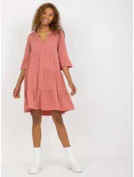 Šaty D73761M30214A3 tmavě růžové Šaty D73761M30214A3 tmavě růžové