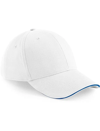 Beechfield B 20 6 panelová sandwich kšiltovka "Athleisure" 53.0020 white/bright royal Beechfield B 20 6 panelová sandwich kšiltovka "Athleisure" 53.0020 white/bright royal