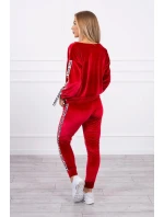 Láska velurová sada červená