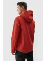 Pánská softshellová bunda s kapucí červená 4F 4FWAW24TSOFM283-61S