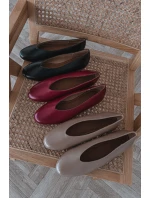 Dámské baleríny z eko kůže na ploché podrážce Černé Olyssia Dámské baleríny z eko kůže na ploché podrážce Černé Olyssia