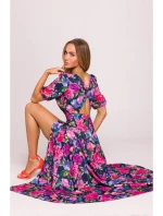 M858 Maxi šaty s otevřenými zády - model 1