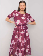 Audette fialové květinové šaty