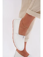 Kožené dámské polobotky LR61-7051 bílé - S.Barski