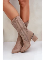 Ažurové kozačky  model 218494 Step in style