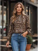Dámská halenka oversize LEOPARDY s leopardím potiskem FashionStreet RY2708