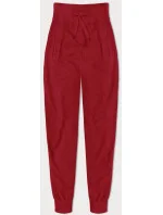 Tenké červené teplákové kalhoty (CK03-18)