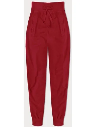 Tenké červené teplákové kalhoty (CK03-18)