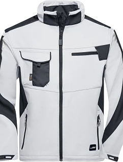 Daiber JN 844 Pracovní letní softshellová bunda - Strong 02.0844 white/carbon