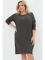 Italská móda Avira tunika dlouhá barva:c.melange