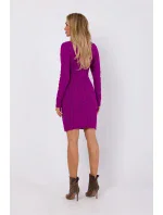 Dámské pletené šaty M773 fialové - Moe Dámské pletené šaty M773 fialové - Moe
