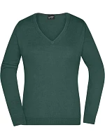 Daiber JN 658 Dámský svetr s výstřihem do V 02.0658 forest green Daiber JN 658 Dámský svetr s výstřihem do V 02.0658 forest green