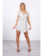 Šaty s puntíky v barvě ecru