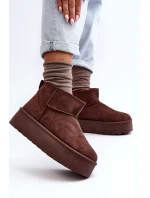 Sametové sněhule na platformě hnědé Corcoran