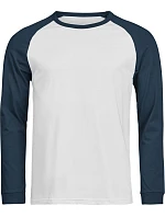 Tee Jays TJ 1170 Baseballové tričko s dlouhým rukávem "Unlabeled" 18.1170 white/ink
