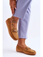 Klasické semišové mokasíny se zdobením Camel Amera Klasické semišové mokasíny se zdobením Camel Amera