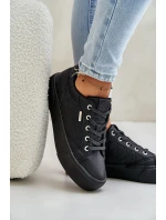 Dámské tenisky na platformě zateplené Big Star OO274A465 Černé