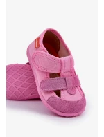 Dětské papuče na suchý zip – růžové Reathiana