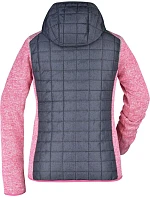 Daiber JN 771 Dámská pletená hybridní bunda 02.0771 pink melange/anthracite melange Daiber JN 771 Dámská pletená hybridní bunda 02.0771 pink melange/anthracite melange