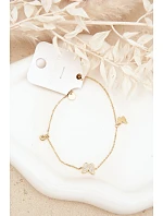 Náramek S motýly Zlatý