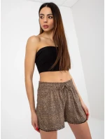 Dámské šortky D73770M61531KG hnědé - FPrice Dámské šortky D73770M61531KG hnědé - FPrice