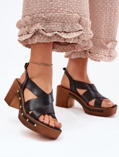 Sandály na podpatku model 214744 Step in style