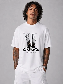 Pánské bavlněné tričko oversize FashionStreet NX1022R