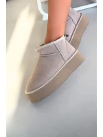 Dámské sněhule z přírodního semiše béžové Mairene