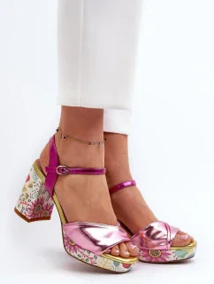 Sandály na podpatku model 196971 Step in style