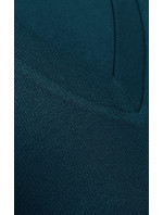 Vypasované žebrované dámská šaty v mořské barvě (5579-25)