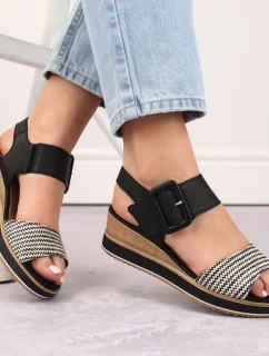 Remonte W RKR646 kožené sandály na platformě