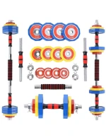 Barevné činky s funkcí činky v kufříku HMS SKC20 2 x 10 kg