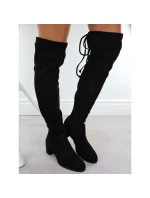 Dámské zateplené boty nad kolena černé Sergio Leone KZ25413