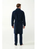 Vamp - Klasický modrý fleecový župan 21607 - Vamp Vamp - Klasický modrý fleecový župan 21607 - Vamp