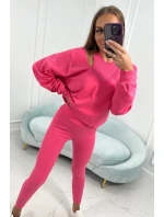 3-dílná sada mikina + top + legíny malinová 3-dílná sada mikina + top + legíny malinová