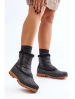 Dámské Sněhule Zateplené Kožešinou Na Zipu Lee Cooper LCJ-24-44-2866 Černé