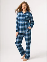 Pyžamo Key LNS 465 B26, dlouhé rukávy, velikosti S–XL, rozepínací Pyžamo Key LNS 465 B26, dlouhé rukávy, velikosti S–XL, rozepínací