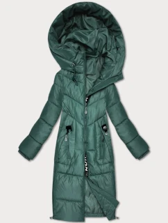 Tmavě zelená zimní vypasovaná bunda v délce do poloviny stehen S'West (B/R8535-10)