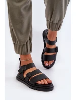 Dámské sandály z ekokože Big Star NN274065 Černé