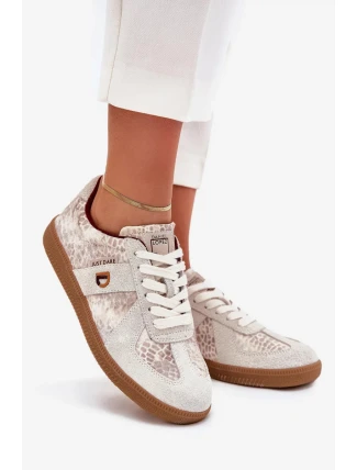 Dámské sneakers Daniel Lopez Just Dare se zvířecím vzorem – béžové