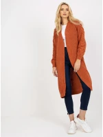 Dámský svetr LO SW LK 3001 kardigan.82P tmavě oranžový Dámský svetr LO SW LK 3001 kardigan.82P tmavě oranžový