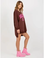 Mikina VI BL 3102.01P hnědá a růžová Mikina VI BL 3102.01P hnědá a růžová