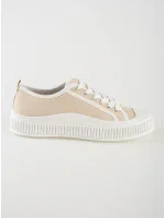 Moderní hnědé dámské  tenisky bez podpatku