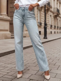 Dámské džínové kalhoty s kamínky DIAMONTI blue FashionStreet UY2475