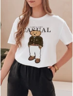 Dámské tričko s medvídkem MISSTARTA bílé FashionStreet RY2880