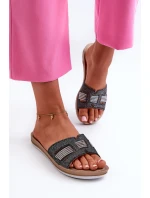 Pohodlné Lesklé Dámské Žabky Inblu BA000050 Černé