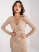 Dámské šaty Dress-EM-SK-686.63-béžová