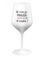 VO VÍNE JE PRAVDA...ALE AŽ NA DNE, MRŠKA! - biely nerozbitný pohár na víno 470 ml VO VÍNE JE PRAVDA...ALE AŽ NA DNE, MRŠKA! - biely nerozbitný pohár na víno 470 ml