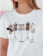 Dámské tričko s potiskem MANETEE bílé FashionStreet RY2728