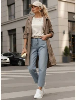 Dámská přechodná bunda parka tmavě béžová FashionStreet TY5558